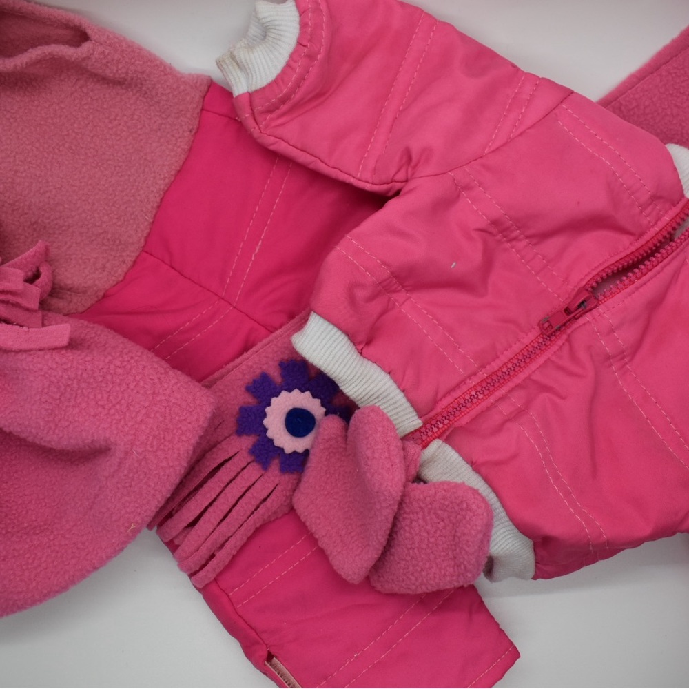 DreamWorld Pink Winter Snow Suit Set for 18” Dolls